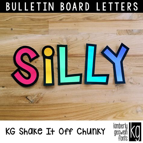 Giveaway! Read below! . By request, KG Shake it Off Chunky in a bulletin board letter. My Kate’s lettering. And she cuts every bulletin… Classroom Vibes, Room Parent, Bee Classroom, Classroom Tour, Library Bulletin Boards, Church Bulletin Boards, Doors Ideas, Classroom Newsletter, Space Stuff