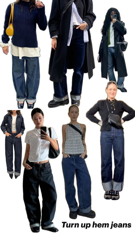 Baggy Ankle-length Parachute Pants, Baggy Tapered Leg Denim Jeans, Baggy Ankle-length Jeans, Baggy Ankle-length Denim Blue Pants, Baggy Full-length Jeans With Belt Loops, Hem Jeans, Baggy Jeans, Outfit Inspirations, Turn Ons