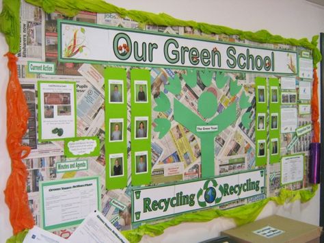 Welcome To Our School, Eco School, Display Boards For School, Geography Classroom, Sustainable Schools, Recycling Activities, Working Wall, Green School, School Displays