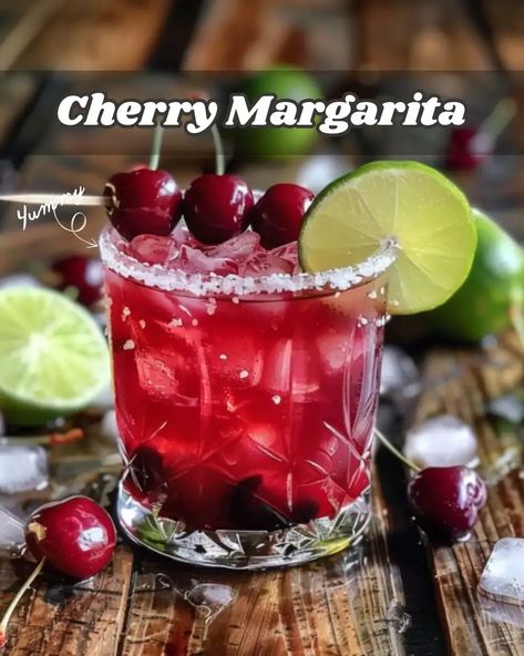 Cherry Margarita Recipe - RecipeStrip Cherry Margarita, Cherry Syrup, Tart Cherry Juice, Cherry Cocktail, Moonshine Recipes, Cherry Liqueur, Cheers To The Weekend, Lime Margarita, Classic Margarita