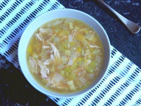 Emily’s Chicken, Potato and Leek Soup | The Annoyed Thyroid Thermomix Soup, Potato And Leek Soup, Swedish Cookies, Leek And Potato Soup, Chicken Cabbage, Leek And Potato, Soups And Chilis, Winter Soup Recipe, Chicken And Cabbage