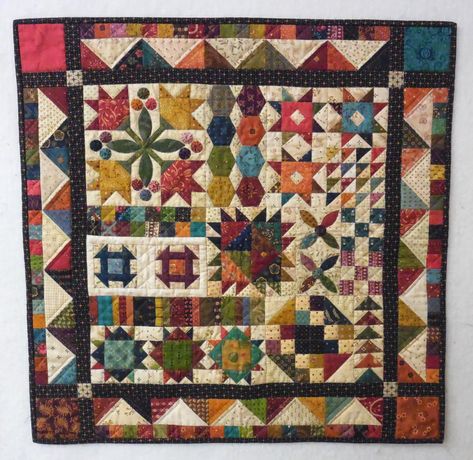 Simple Whatnots Sampler collections 1-9 Quilt Kit 28 1/2 X 28 1/2 Beginner Sampler Quilt Pattern, Quilt As You Go Sampler Quilt, Simple Whatnots, Mrs Lincolns Sampler Quilt, Medallion Sampler Quilt, Kim Diehl Quilts, The Splendid Sampler Quilt Blocks, Quilt Display, Mini Quilt Patterns