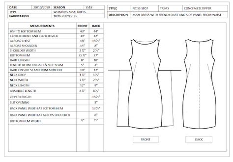 Make a garment spec sheet by your hand using excel template or a software. Steps for making spec sheet. Spec Sheet Fashion, Fabric Swatch Display, Fashion Design Software, Design Color Trends, Clothing Templates, Fashion Template, Sheet Template, Spec Sheet, Fashion Design Sketchbook