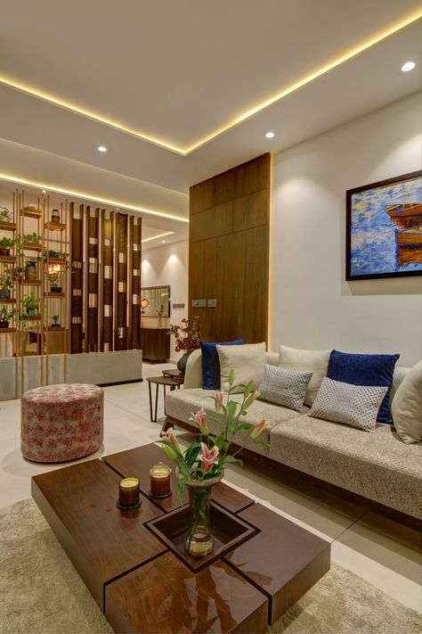 Apartment interior design Kerala Home Interiors, Kerala Interior, Serene Interior, Beige Furniture, Kerala Houses, Soft Beige, Beige Walls, House Interior Decor, Apartment Interior Design