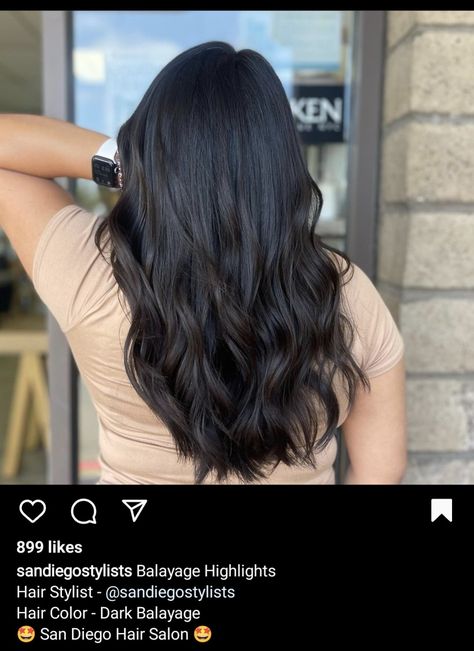 Black Hair With Dimensional Highlights, Subtle Balayage Black Hair, Espresso Balayage, Espresso Hair, Soft Black Hair, Espresso Hair Color, Formal Hairstyles For Long Hair, Black Hair Balayage, Dark Brunette Hair