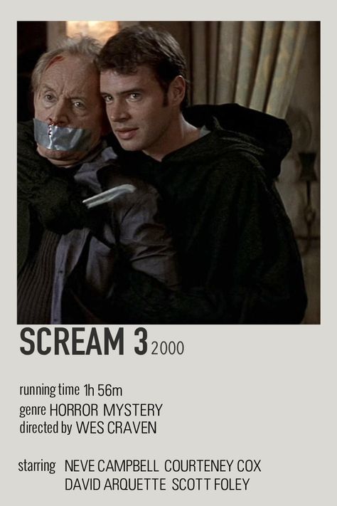 Scream Polaroid Poster, Scream 2 Poster, Scream 3 Poster, Scream 2 Movie, Horror Journal, Halloween Marathon, Scream Film, Scream Poster, Movies Minimalist