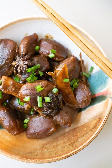 Duck Gizzards Recipe, Hawaii Recipes, Cooking With Ginger, Gizzards Recipe, Braised Duck, Potassium Rich Foods, Slow Cooked Meat, Rice Cooker Recipes, Tasty Meatballs