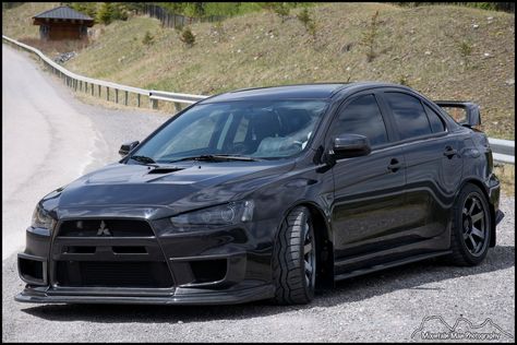 Black Mitsubishi Lancer, Mitsubishi Lancer Tuning, Mitsubishi Sports Car, Lancer Evo 10, Lancer 10, Lancer Gt, Mitsubishi Lancer Evolution X, Lancer Gts, Tuned Cars