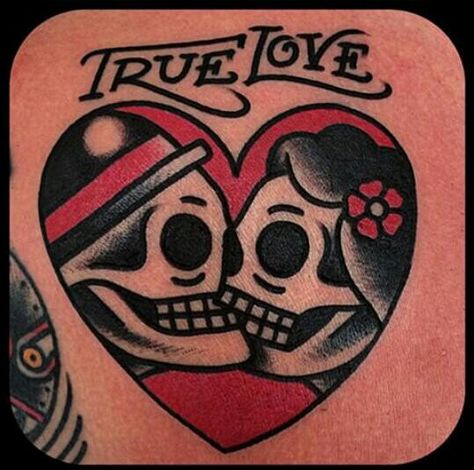 True love tattoo by Gonzalo MM #tat #tattoo #tatu #tatuaje #truelove Heart Realistic, True Love Tattoo, Traditional Heart Tattoos, Traditional Heart, Traditional Tattoo Old School, Tattoo Old School, Tattoo Heart, Tattoo Traditional, Geniale Tattoos