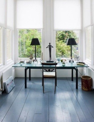 painted floors Paint Farrow And Ball, Painted Wooden Floors, Painted Hardwood Floors, Shades Of Grey Paint, Painted Floorboards, Best Gray Paint, Wood Floor Finishes, All White Room, Painted Wood Floors