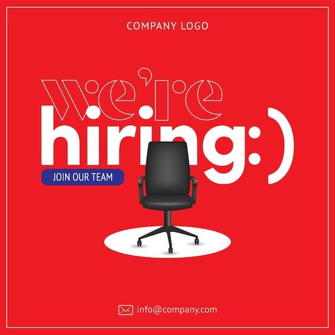 We're hiring job vacancy or social media... | Premium Vector #Freepik #vector #website-poster #recruitment-banner #corporate-banner #company-banner We're Hiring Poster Design, Job Hiring Poster Creative, Job Hiring Poster, Vacancy Poster Design, Were Hiring, Job Vacancy Design, Creative Hiring Post, Hiring Creative Ads, We Are Hiring Poster