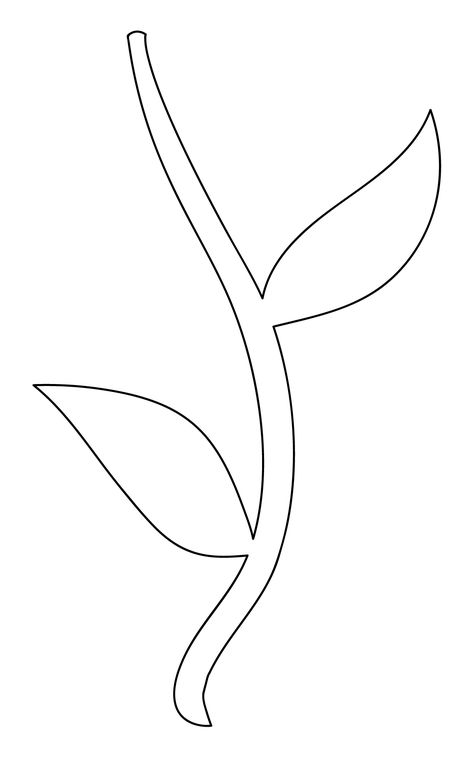 Flower with Stem Template Printable Flower Leaves Template Free Printable, Flower Stem Template Free Printable, Free Applique Patterns Templates Flower, Felt Flowers Diy Pattern Free Printable, Felt Flower Templates Printable Free Pattern, Flower Cutouts Template, Applique Templates Flower, Flower Templates Printable Free Pattern, Flower Stem Template