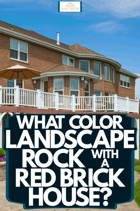 What Color Landscape Rock With A Red Brick House? Landscape Bricks, Red Brick Exteriors, Landscaping Rock, Brick Siding, River Rock Landscaping, Landscape Rock, Red Brick House, Brick Facade, Brick Patios