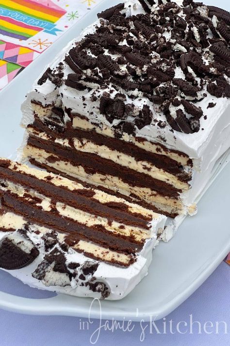 Ice Cream Cake Ice Cream Sandwiches, No Bake Ice Cream Sandwich Cake, Ice Cream Cake Made With Ice Cream Sandwiches, Ice Cream Sandwiches Cake, I E Cream Sandwich Ice Cream Cake, Oreo Ice Cream Sandwich Cake, Ice Cream Cake With Ice Cream Sandwiches, I’ve Cream Cake, Cookies And Cream Ice Cream Cake