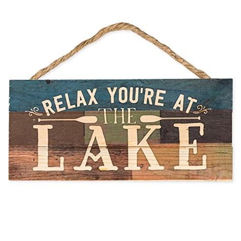 Relax Youre at the Lake Canoe Paddles 5 x 10 Wood Plank Design Hanging Sign * To view further for this item, visit the image link. (This is an affiliate link and I receive a commission for the sales) #DecorativeAccessories Lake Sayings, Canoe Paddles, Wall Decor Hobby Lobby, Hobby Lobby Store, Canoe Paddle, Lake Decor, Adventure Theme, Lake Signs, Interior Decorating Ideas