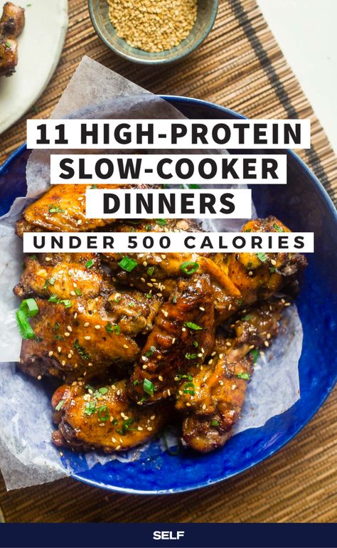 Dinners Under 500 Calories, Meals Under 500 Calories, 500 Calorie Meals, 500 Calorie, Slow Cooker Meals, High Protein Dinner, Protein Dinner, High Protein Low Calorie, Crockpot Recipes Beef