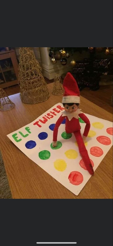 Elf Twister, Elf On A Shelf, Introduce Myself, Elf On The Shelf Ideas, An Elf, Shelf Ideas, A Shelf, On The Shelf, My Name Is