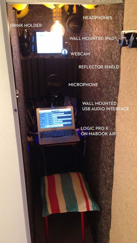 Building a Micro Home Recording Studio for Voice Over | Jonny Elwyn - Film Editor Diy Recording Booth, Diy Recording Studio, Recording Studio Diy, Booth Diy, Recording Booth, Home Recording Studio Setup, Recording Studio Setup, Recording Studio Design, Recording Studio Home