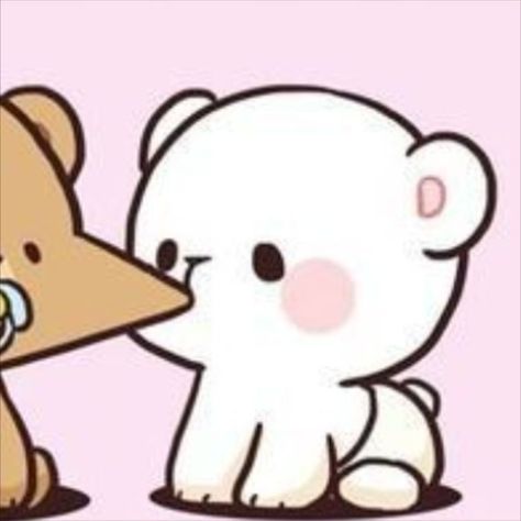 Milk And Mocha Pfp, Milk And Mocha Wallpaper, Mocha Pfp, Pfp Bear, Mocha Wallpaper, Matching Pfp Cute, Kawaii Matching, Bear Pfp, Mocha Milk