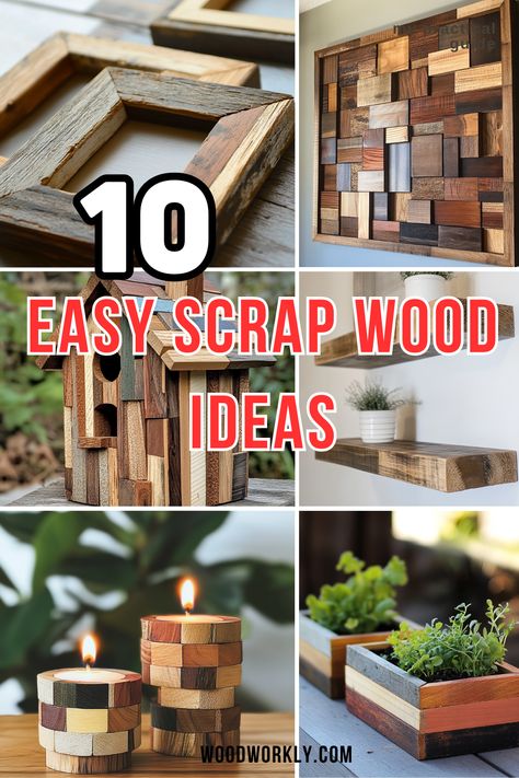 Discover innovative and practical ways to use scrap wood in your next project. From home decor to functional items, these ideas will help you turn leftover wood into beautiful creations. #ScrapWood #DIYProjects #WoodworkingIdeas Gifts Made With Wood, Easy Wood Projects That Sell Fast, Scrap Wood Trim Crafts, Wood Recicle Ideas, Art With Wood Scraps, Wood Projects Beginner, Simple Scrap Wood Projects, Diy Timber Projects, 1 X 2 Wood Projects