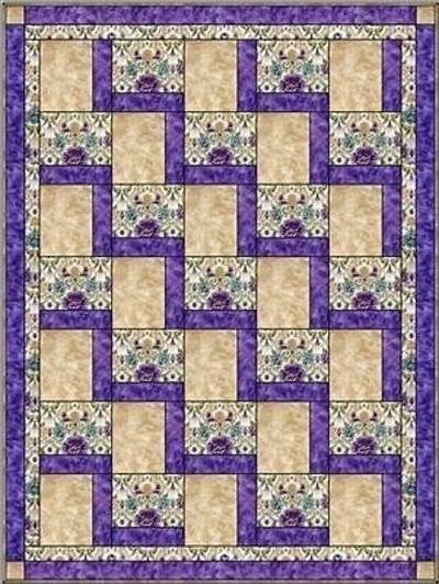 Download this free 3 yard quilt Colchas Quilting, Quilt Pattern Download, Quick Quilt, Quilt Modernen, Baby Quilt Patterns, Lap Quilts, Beginner Quilt Patterns, Easy Quilt Patterns, Quilt Baby