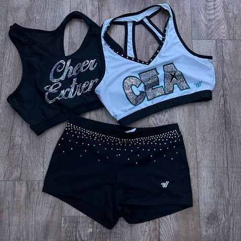 Cheer extreme practice wear trio bundle Cheerleading Outfits For Practice, Cheer Practice Outfits, Cheer Practice Wear, Senior Elite, Gymnastics For Beginners, Cheer Extreme, Cheer Practice, Cheerleading Gifts, Practice Wear