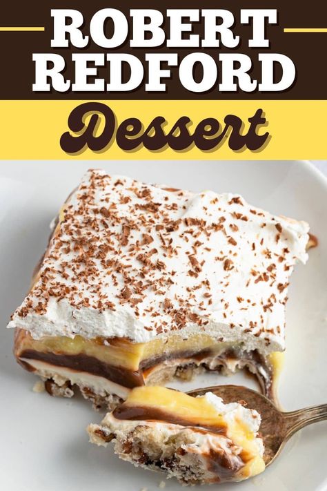 This Robert Redford dessert has 4 layers of pure decadence, and like its namesake, it's pretty darn dreamy. In fact, it's my new favorite chocolate dessert. Chinese Almond Chicken, Robert Redford Dessert, Chocolate Lasagna Dessert, Almond Chicken, Chocolate Lasagna, Layered Desserts, Dessert Easy, Frozen Chocolate, Cold Desserts