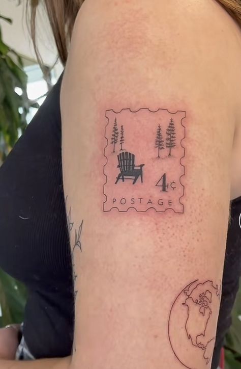 Nature Stamp Tattoo, Petoskey Stone Tattoo, Jasper Tattoo, Pennsylvania Tattoo, Post Stamp Tattoo, Postage Stamp Tattoo, Handwriting Tattoos, Indie Tattoo, Stone Tattoo