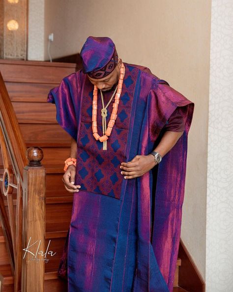 Agbada styles for Yorùbá grooms Asooke Agbada Styles Men, Agbada Poses For Men, Aso Oke Agbada Styles Men, Embroidery Designs For Men, Latest Agbada Designs, Agbada Styles Men, White Agbada, Agbada Outfit, African Menswear