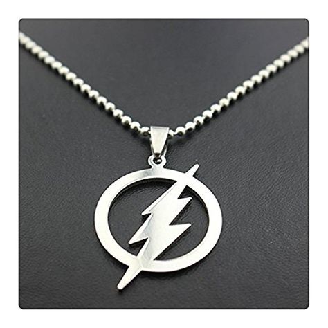 Flash Lightning Bolt, Flash Lightning, Lightning Flash, Lightning Bolt Necklace, The Flash Grant Gustin, Flash Logo, Flash Arrow, Supergirl And Flash, Silver Plated Necklace