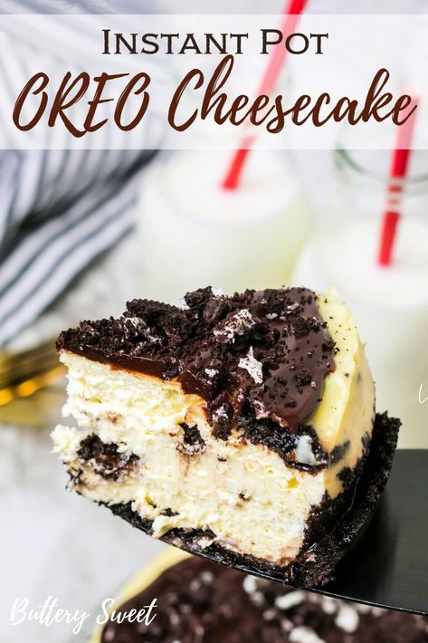 Instant Pot Oreo Cheesecake, Instant Pot Cheesecake Recipes, Cheesecake Instant Pot, Oreo Cookie Butter, Instant Pot Cheesecake, Best Cheesecake Recipes, Instant Pot Desserts, Oreo Desserts, Easy No Bake Cheesecake