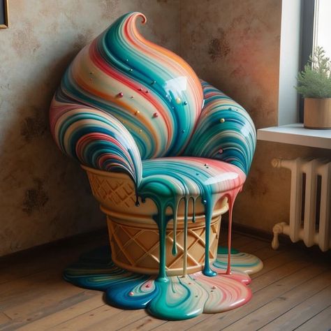 Product Design (@designideahub) �• Instagram photos and videos Cream Chair, Weird Furniture, Fantasy Furniture, Unusual Furniture, Whimsical Furniture, Cute Furniture, Unique Furniture Pieces, Unique Chair, Cute Bedroom Decor