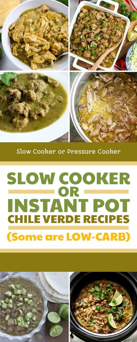 Crock Pot Green Chili, Instant Pot Chile Verde, Instant Pot Chile, Slow Cooker Chile, Slow Cooker Chili Verde, Slow Cooker Chile Verde, Pork Verde, Chili Verde Recipe, Chili Verde Pork