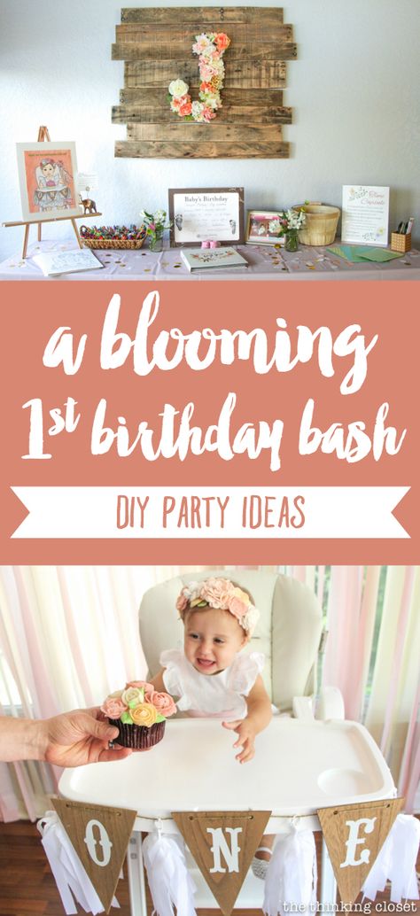 Floral Birthday Party, Spring Fun, First Birthday Themes, Garden Birthday, Baby 1st Birthday, Birthday Themes, 1st Birthdays