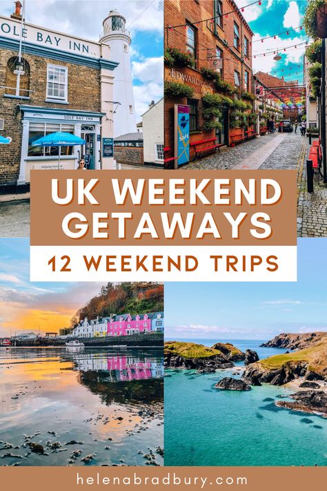 12 UK weekend break ideas to inspire your next UK short break or getaway. From the coast of Cornwall or Suffolk, to the Scottish Islands or a city break in Belfast or York. Plan the best UK weekend breaks | weekend away in uk | uk weekend away | weekend away ideas uk | weekends away uk | weekend getaway ideas uk | weekend trips in the uk | best weekend trips uk | weekend trips in uk | uk weekend trips | uk weekend getaways | best weekend getaways uk | uk weekend breaks romantic | uk city breaks City Breaks Uk, Best Weekend Trips, Lulworth Cove, Break Ideas, Weekend Break, Best Weekend Getaways, Quaint Village, Scottish Islands, Weekend Breaks