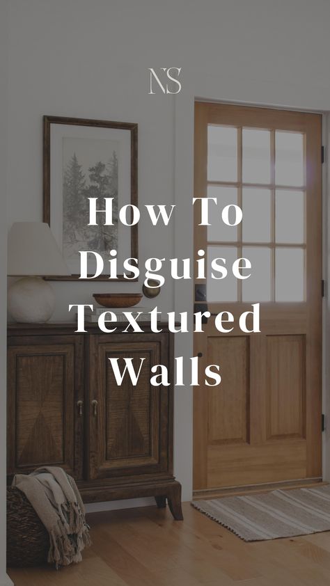 How to hide orange peel textured walls. How to get rid of textured walls. What paint color best disguises orange peel textured walls. Design hacks by Nadine Stay #texturedwalls #orangepeelwalls #designtips Bedroom Paint Colors Textured Walls, Bathroom With Textured Walls, Fixing Textured Walls, How To Make Textured Walls Look Good, Painted Textured Wallpaper, How To Update Textured Walls, How To Fix Textured Walls, Accent Wall With Textured Walls, Cover Up Textured Walls