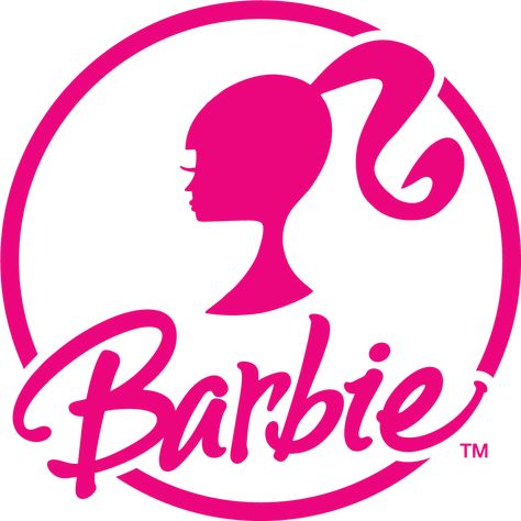 Barbie Circle Logo Vector Barbie Doodle, Barbie Logo Aesthetic, Pink Barbie Logo, Barbie Logo Background, Barbie Logo Printable Free, Barbie Logo Printable, Barbie Logo Black Background, Barbie Round Image, Barbie Stickers