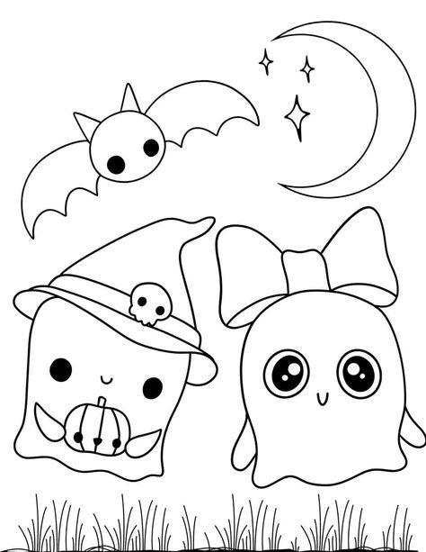 Ghost Colouring Page, Halloween Sheets, Hamster Wallpaper, Scary Halloween Coloring Pages, Free Printable Halloween Coloring Pages, Kawaii Hamster, Kindergarten Halloween, Halloween Coloring Pages Printable, Halloween Coloring Pages For Kids