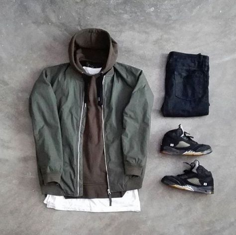 #hm #forever21 #zara #ma1 #zara #jordan5 Air Jordan Outfit, Tall Men Fashion, Men Lifestyle, Smart Casual Menswear, Streetwear Outfit Ideas, Jordan Outfit, Hype Clothing, Jordan Outfits, Varsity Jacket Men