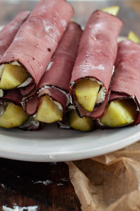 Jalapeno Pickle Rollups Pickle Rollups, Pickle Cream Cheese, Pickle Roll Ups, Pickle Wraps, Pickle Spears, Pickle Appetizers, Easy Pickle, Pickled Jalapenos, Awesome Appetizers