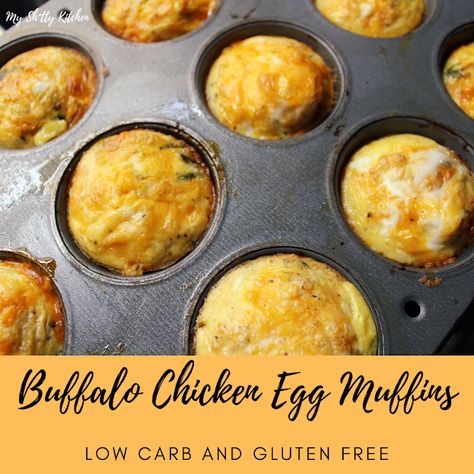 Buffalo Chicken Egg Bites, Scrambled Egg Muffins, Chicken Muffins, Apartment Cooking, Muffin Cups Recipes, Cups Recipes, Egg Muffin Cups, Eggs In Muffin Tin, Fancy Kitchen