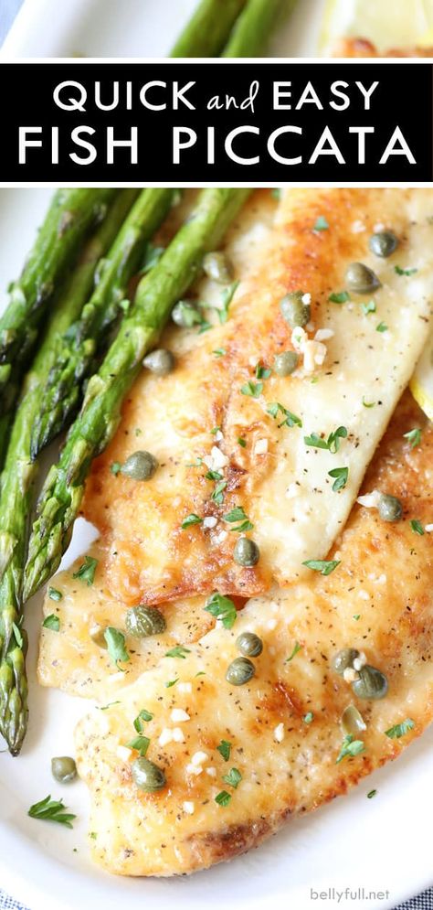 This Fish Piccata is such a delicious dish, made with a butter, wine, lemon, and capers. Looks so elegant, but is so simple to prepare! #piccata #piccatasauce #piccatafish #easyfishpiccata Fish Piccata, Capers Recipe, Piccata Recipe, White Fish Recipes, Fish Dinner Recipes, Fish Recipes Healthy, Fish Dinner, Healthy Fish, Baked Fish