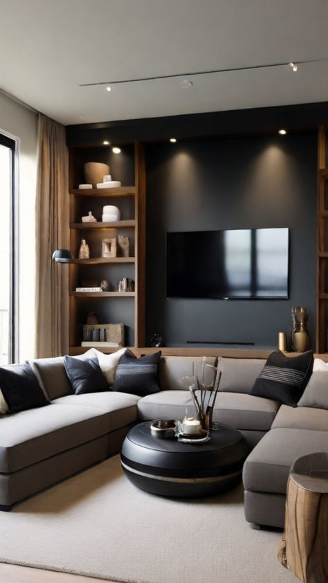 Living room TV wall ideas Small Apartments Entertainment Center Tv Display Ideas, Living Room Television Wall Ideas, Small Media Wall, Small Living Room Tv Wall, Tv Set Up Living Room, Television Wall Ideas, Apartment Entertainment Center, Living Room Without Tv, Living Room Tv Wall Ideas