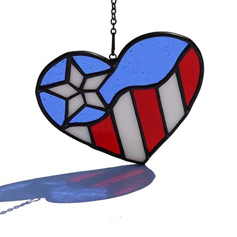 Navy Gifts, Patriotic Art, Clear Ornaments, Colored Acrylic, Small Chandelier, Stained Glass Window Hanging, Stained Glass Suncatchers, Gifts For Veterans, Beaded Curtains