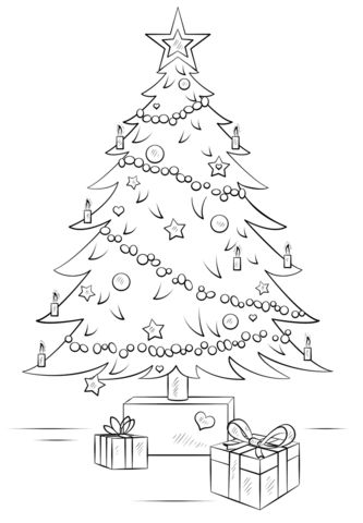 Simple Christmas Tree Drawing, Christmas Pictures To Draw, Christmas Tree Drawing Easy, Christmas Decorations Drawings, Clipart Drawings, Crismas Tree, Christmas Tree Sketch, Animated Christmas Tree, Xmas Drawing