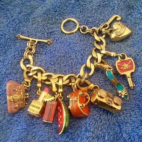 Spotted while shopping on Poshmark: Juicy Couture bracelet with charms! #poshmark #fashion #shopping #style #Juicy Couture #Jewelry Juicy Couture Charms Bracelet, Custom Charm Bracelet, Bracelet With Charms, Juicy Couture Bracelet, Sweet Jewelry, Purple Bag, Juicy Couture Charms, Juicy Couture Jewelry, Tropical Drink