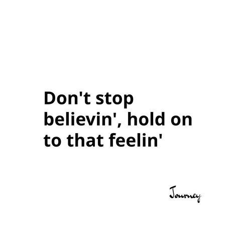 "🎶 Don't stop believin', hold on to that feeling 🎶 This timeless quote from Journey reminds us to stay hopeful and never give up on our dreams. Let's keep believing in ourselves and embracing the journey ahead! 🌟 #dontstopbelievin #journey #eclecticerastudio" Don’t Stop Believing Journey, Keep Believing, Dont Stop Believin, Dont Stop Believing, That Feeling, Prayer Board, Never Give Up, Giving Up, The Journey