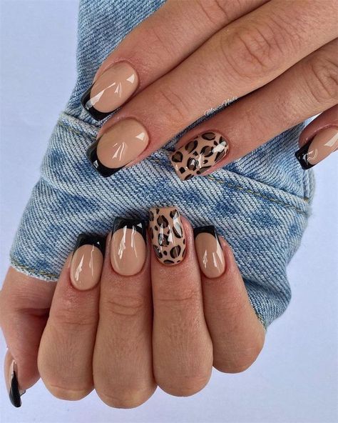 Cheetah Print Nails, Opal Nails, Brown French, Bronde Balayage, Leopard Print Nails, Leopard Nails, Animal Nails, Print Nails, Cute Gel Nails