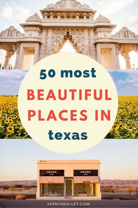 Here are the most beautiful places in Texas! You can add these 50 items to your Texas bucket list and start to plan a Texas road trip! From water holes and waterfalls to canyons and cool architecture, you won't want to miss these! I cover Dallas, Austin, San Antonio, and Houston as well as hidden gems and lesser-known towns. You'll be amazed at the beauty of Texas. So check out these spots and get to planning your Texas travels! #texas #america #travel #roadtrip #bucketlist Marfa Prada, Texas Travel Weekend Getaways, Texas Travel Guide, Explore Texas, Texas Adventure, Visit Texas, Texas Places, Texas Vacations, Usa Roadtrip