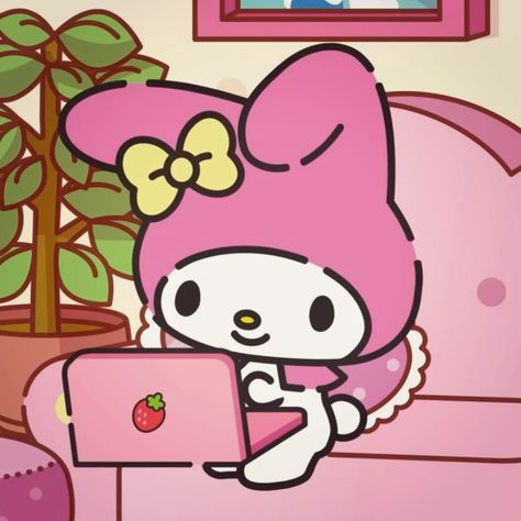 Sanrio Pfp, My Melody, Hello Kitty, Laptop, Kitty